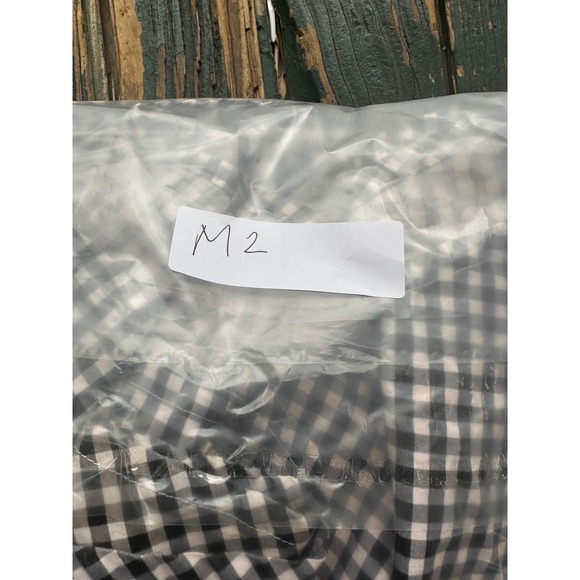 Adrienne Vittadini Woman Gingham Button Front Midi Skirt Black White Cotton Sz 3 - Picture 8 of 8